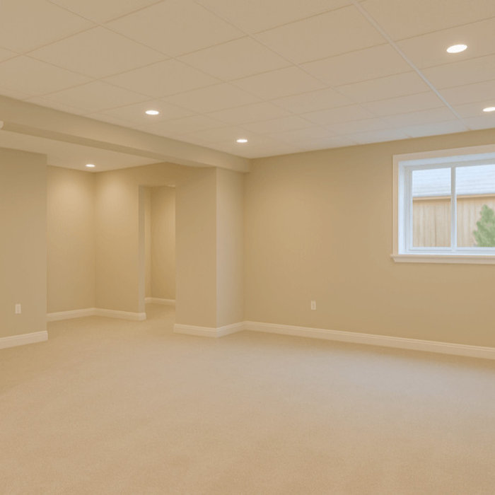 Basement renovation in winter
